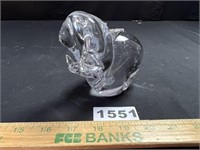 Hand Sculpted Glass Hippo