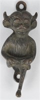 CAST BRASS GREMLIN FIGURAL DOOR KNOCKER, VINTAGE