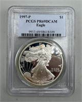 1997-P Proof PCGS PR69DCAM $1 Silver American Eagl