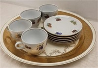 German Porcelain Plates and Mugs Set