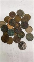 25 assorted Indian head pennies