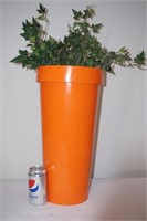 Orange Tin Large Vase Display