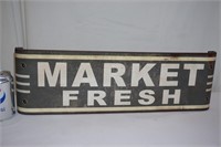 Market Fresh Curved Reproduction Sign