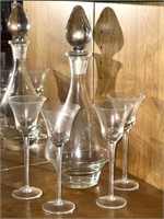 vintage Pitcher/stem glassware