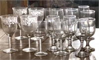 vintage clear glass drinkware