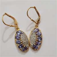 $300 Silver Tanzanite(2ct) Earrings