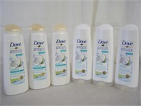 6 count new DOVE shampoo & conditioner 12 fl oz