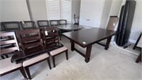 9PC DINING TABLE & CHAIRS