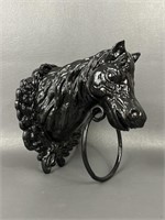 Cast Iron Horse Head Wall Hitching Post