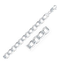 Sterling Silver Curb Style Chain 8.4mm