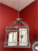 Hanging Bird Cage with Remote Operated Candles