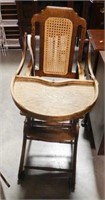 Lot # 3662 - Antique Oak cane seat and back