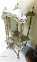 Lot # 3651 - Very ornate Victorian brass marble