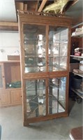 HANDMADE OAK CORNER CHINA CABINET