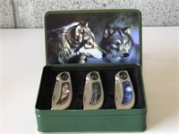 Collectible Pocket Knife Set-Wolves
