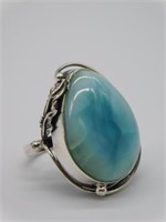 LARIMAR STERLING SILVER RING SIZE 6