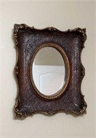 Ornate Vtg Frame Oval Wall Mirror