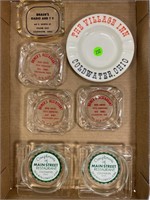 COLDWATER, OHIO ADVERTISING ASHTRAYS - LOT OF 7