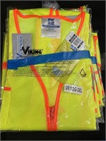 (3) Viking U6112G-3XL Open Road Safety Vest