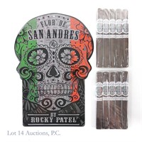 2 Flor de San Andreas Cigar 5-Packs & Tin Sign