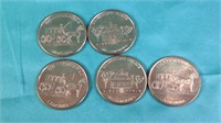 A lot of five Virginia collector coins