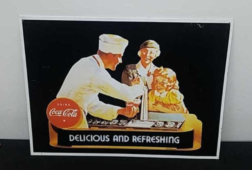 16x 11.75-in metal Coca-Cola delicious and