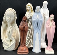 6 Madonna / Madonna & Child Statues