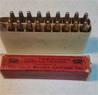 UMC 7MM smokeless cartridges approx 18