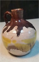Pottery jug with Raku glaze approx 4.5 inches