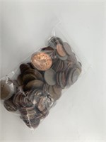 Large bag lot of foreign coins, over a pound