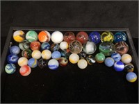 Lot of vintage marbles & charger marbles