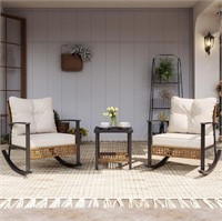 LAUSAINT HOME 3 Pieces Rocking Bistro Set,