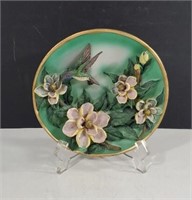 1999 Sculpted 3D Hummingbird and Flowers