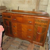 Antique Waterfall Credenza