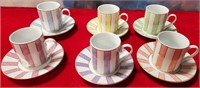 114 - SET OF 6 CLASSIC CUPS & SAUCERS