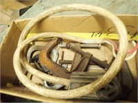 Several C-Clamps & 220 Cord w/ Outlet