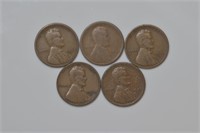 5 - Lincoln Head Cents (24s, 26s, 33d, 23s, 23s)