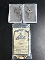 3 vintage metal necklaces