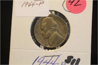 1944-P Jefferson Silver War Nickel