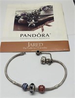 Pandora Charm Bracelet w/3 Charms