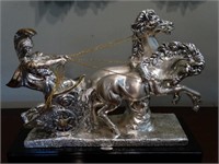 Silver Over Bronze Chariot Rider