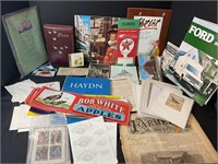 HUGE Mixed Ephemera Paper Lot Ads Travel +