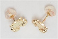 14kt Yellow Gold Teddy Bear Earring