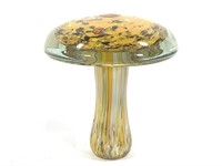 Murano Mosaic Mushroom Paperweight 4.75"