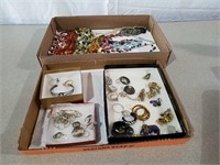 Two boxes miscellaneous jewelry