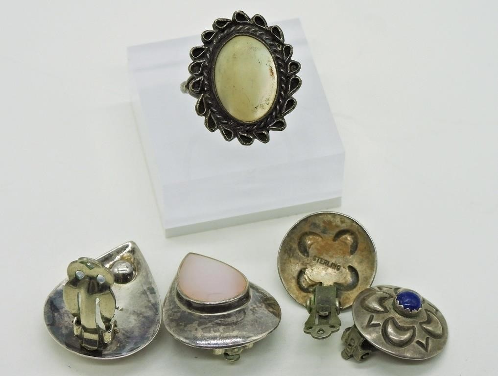 VINTAGE EARRINGS AND RING 925