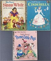 Disney Golden Books Cinderella Snow White Pigs