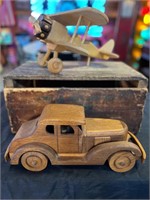 Made in Canada Wooden Plane & Car