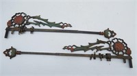 Antique Art Nouveau Cast Iron Swing Arm Rods