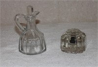 Early Vinegar Cruet and Ink Well